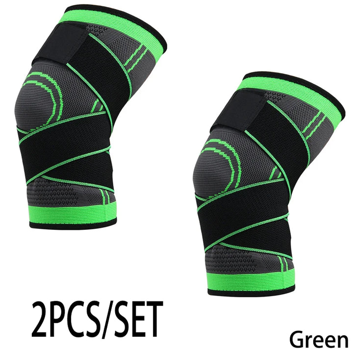 2PCS Knee Pads Sports Pressurized Elastic Kneepad Support Fitness Basketball Volleyball Brace Medical Arthritis Joints Protector