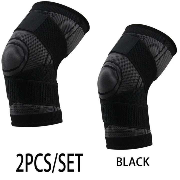 2PCS Knee Pads Sports Pressurized Elastic Kneepad Support Fitness Basketball Volleyball Brace Medical Arthritis Joints Protector