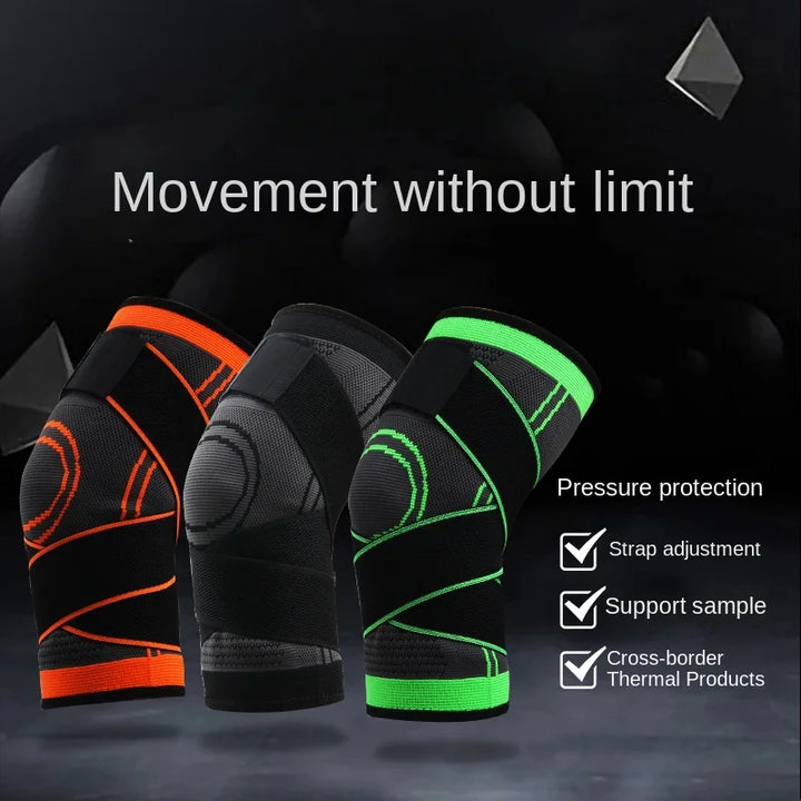 2PCS Knee Pads Sports Pressurized Elastic Kneepad Support Fitness Basketball Volleyball Brace Medical Arthritis Joints Protector