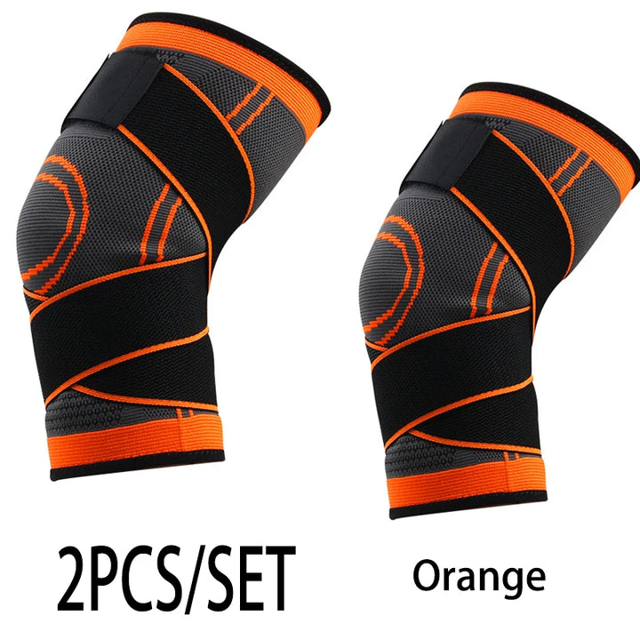 2PCS Knee Pads Sports Pressurized Elastic Kneepad Support Fitness Basketball Volleyball Brace Medical Arthritis Joints Protector